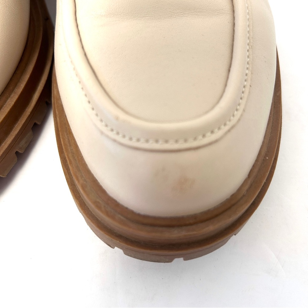Madewell Cream Leather Lug Sole Penny Loafers - Picture 8 of 13